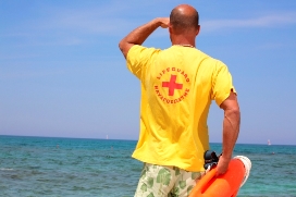 lifeguard patrolling