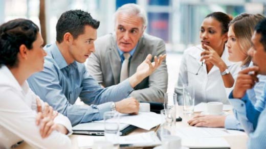 Business Professionals Discussing