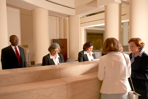 Hotel Security Officer at Front Desk