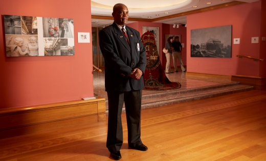 Security Guard In Art Gallery