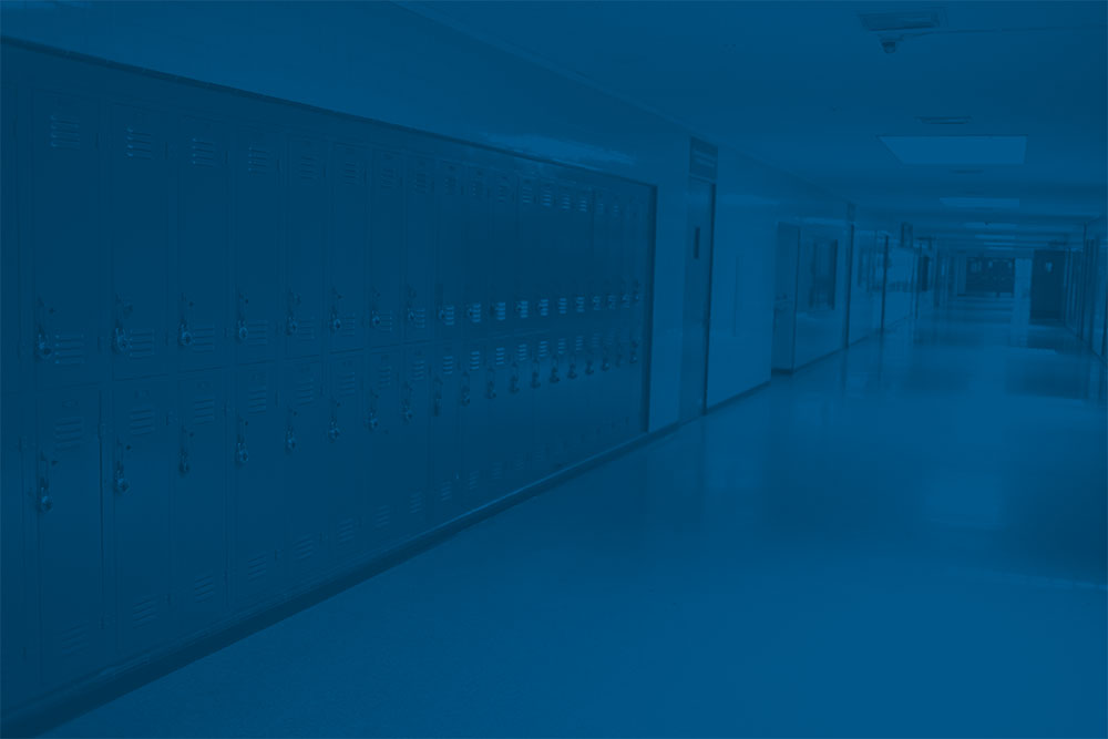 School hallway with lockers