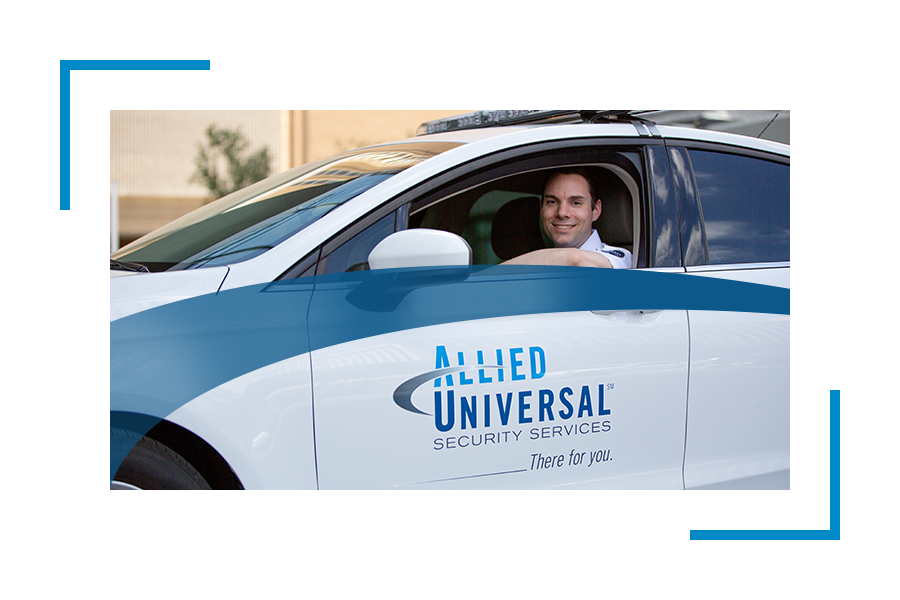 security guard inside a car