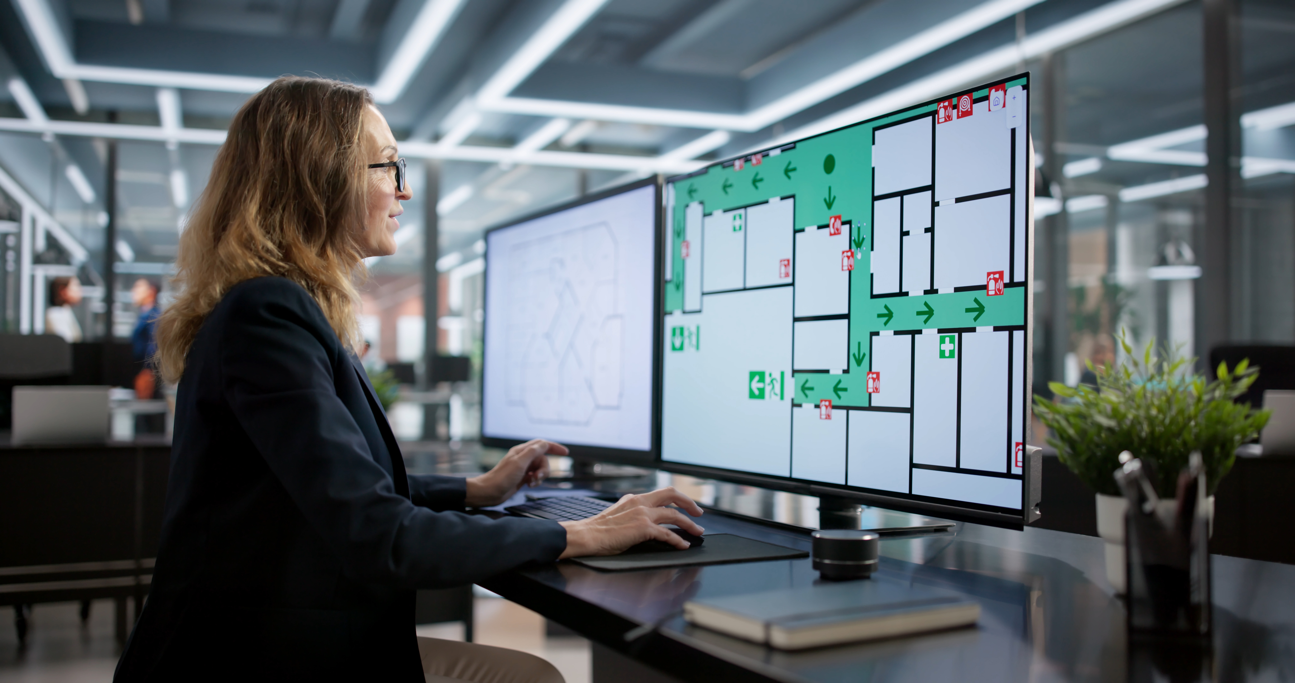 women looking at computer