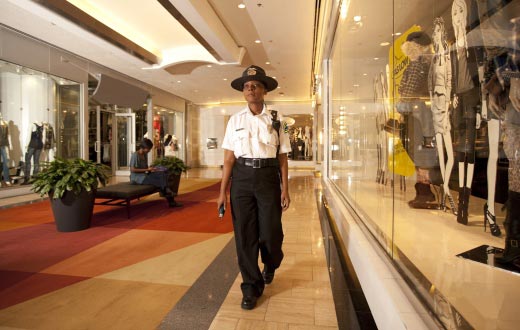Security Guard in Shopping Mall