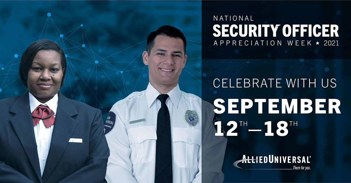 Security officers smiling - National Security Officer Appreciation Week