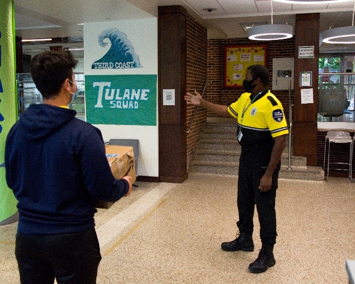 Allied Universal security officer on Tulane's campus