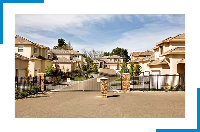 Residential area with houses
