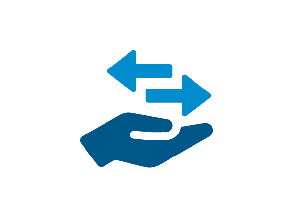 hand and arrow icon