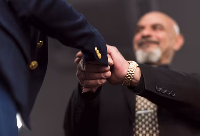 Men shaking hands