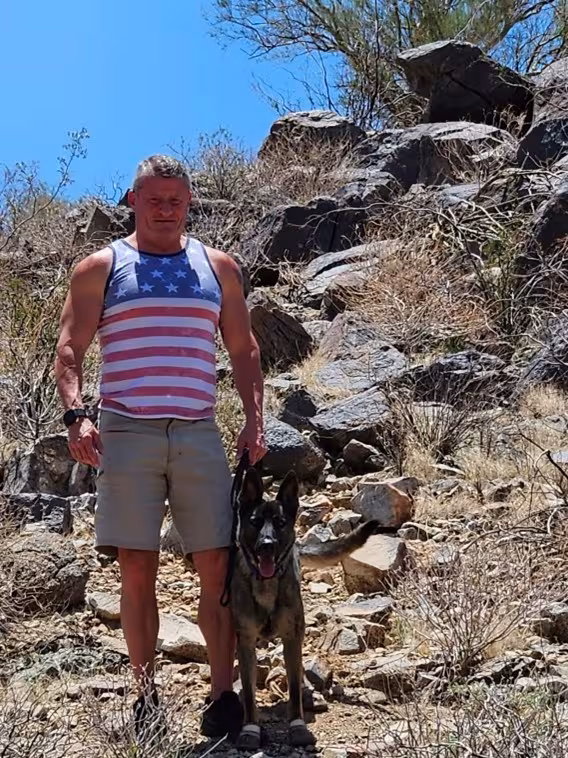 Man with a dog