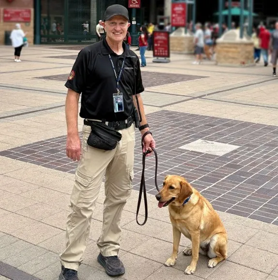 Man with a dog