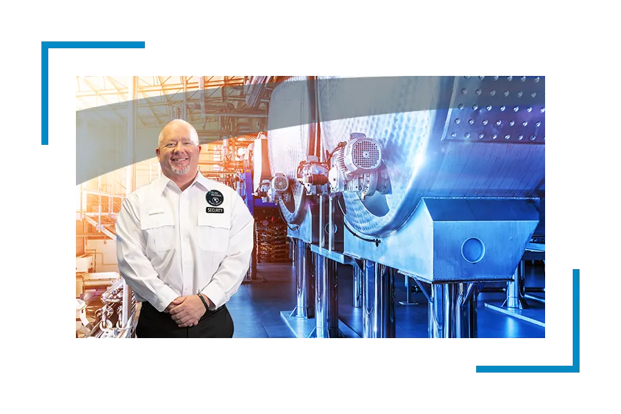 security guard in a petro-chem site