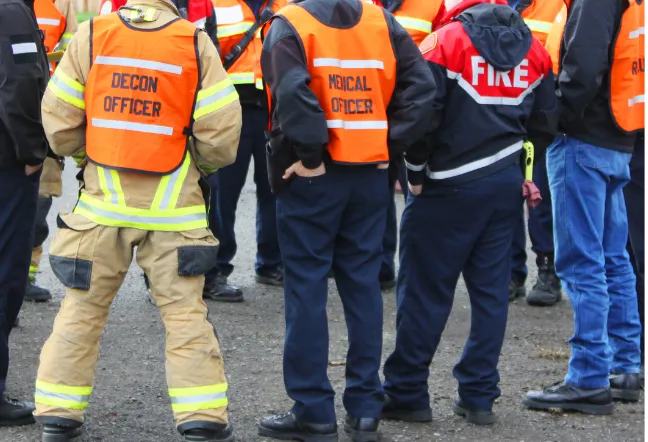 Back of people wearing west