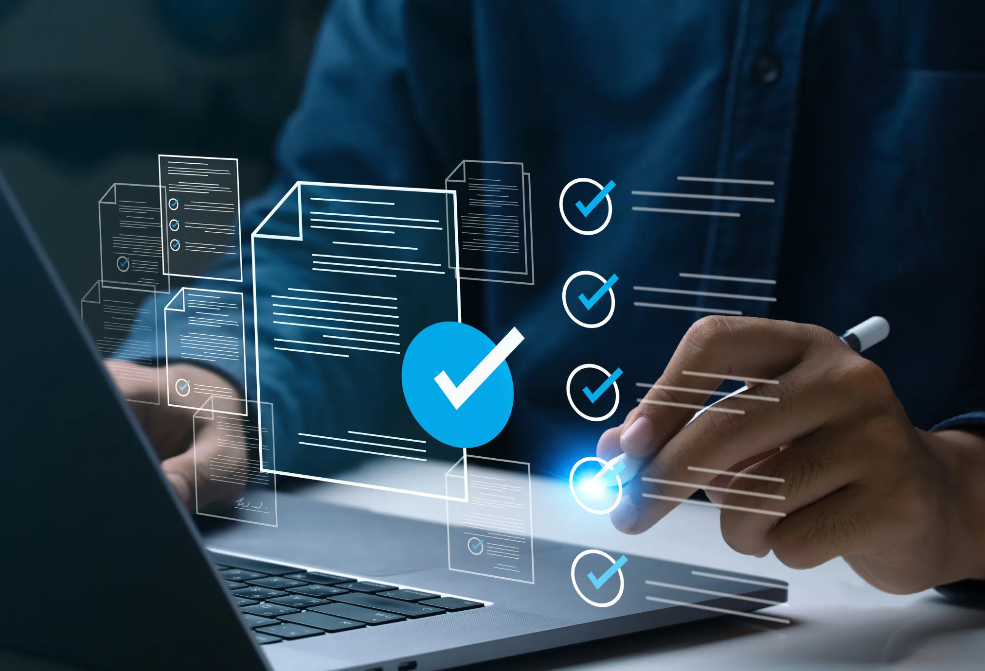 A person working in laptop