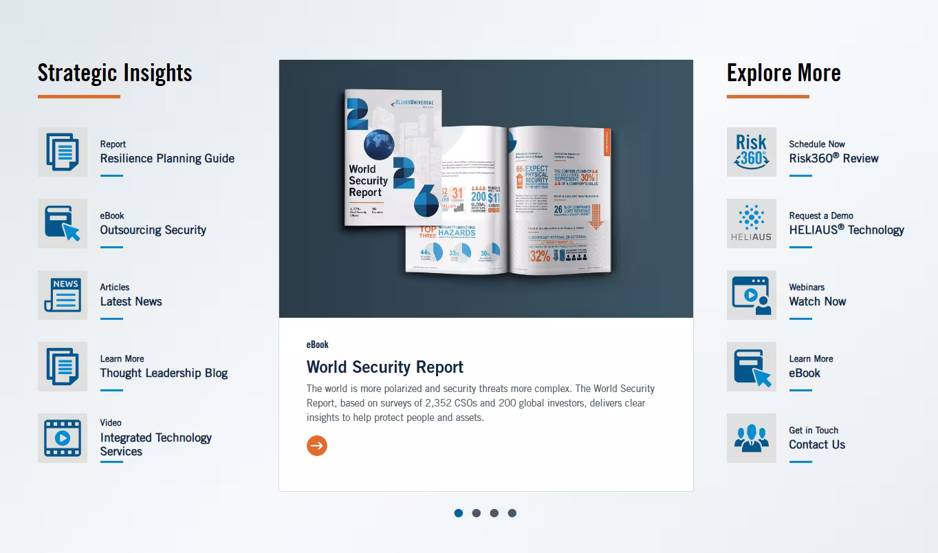 security resources hub screenshot