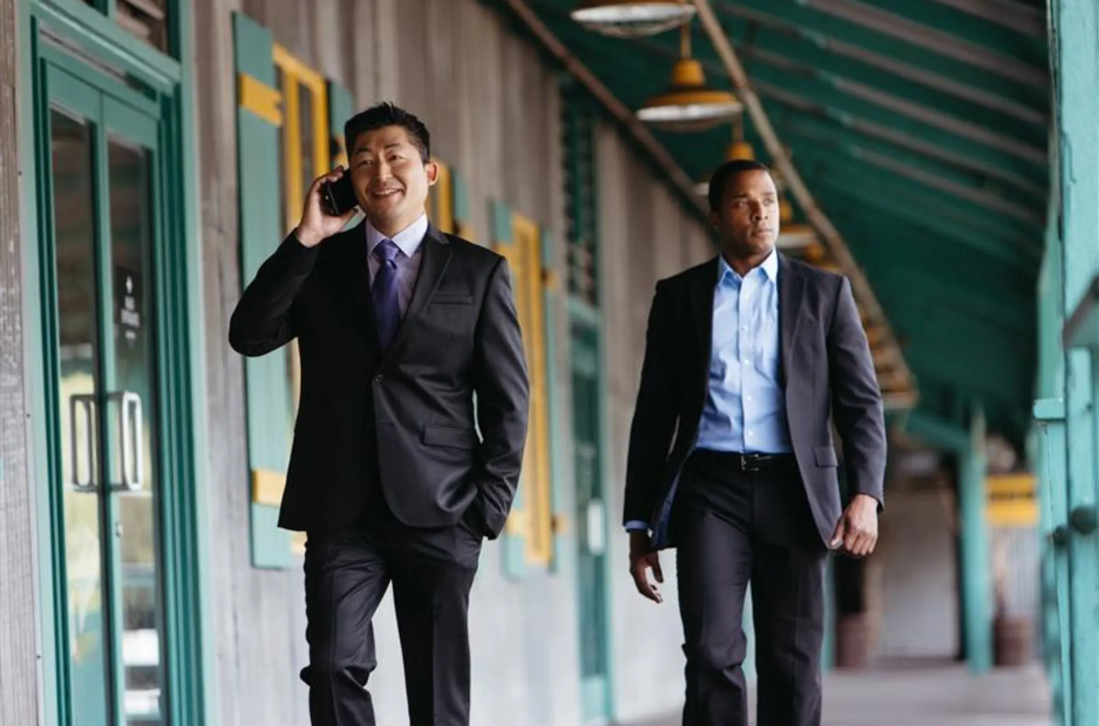 two executives walking