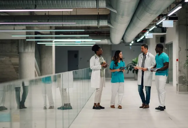 doctors and nurces discussing