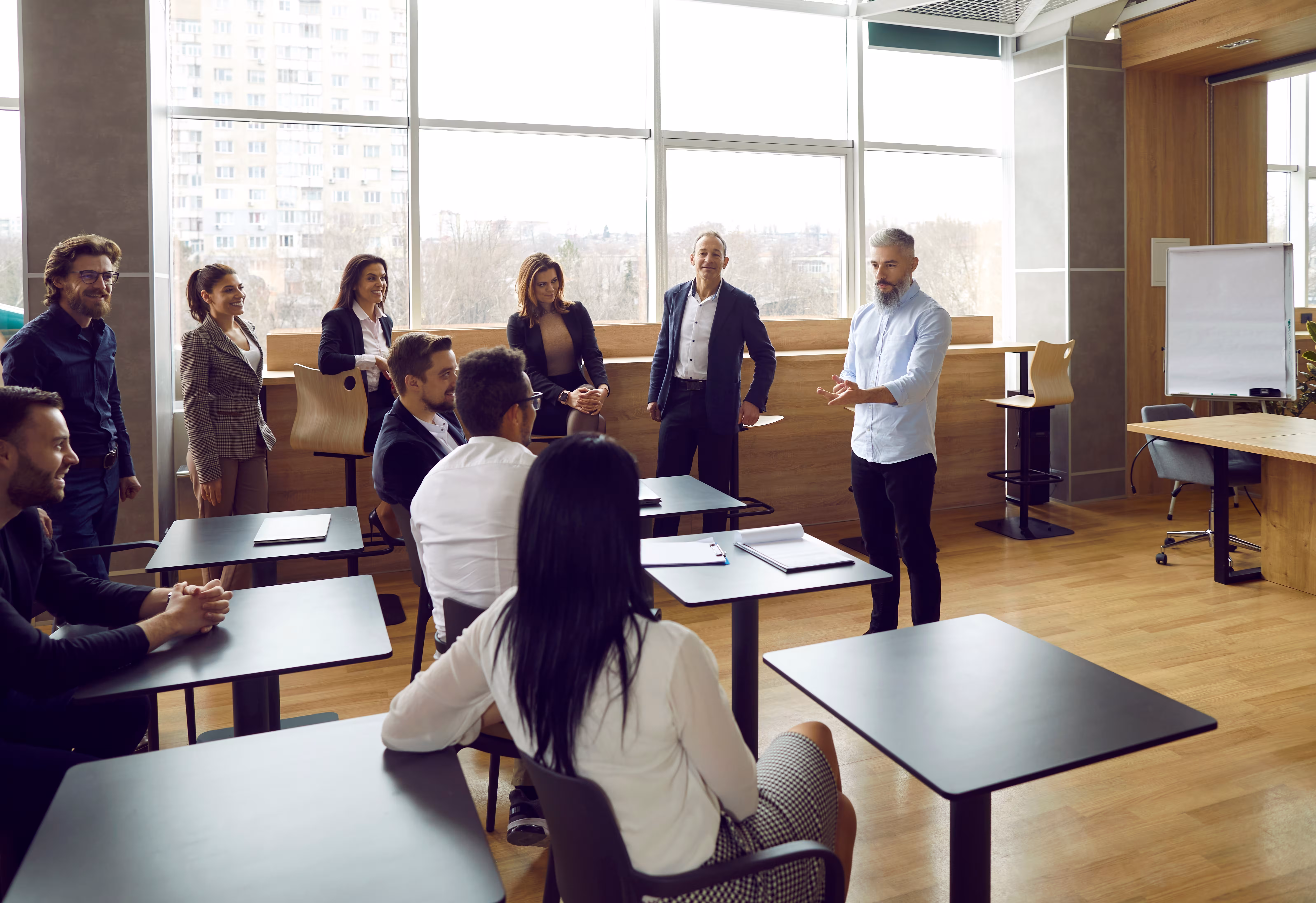 training in a room