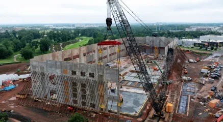 Data center under construction, data center security